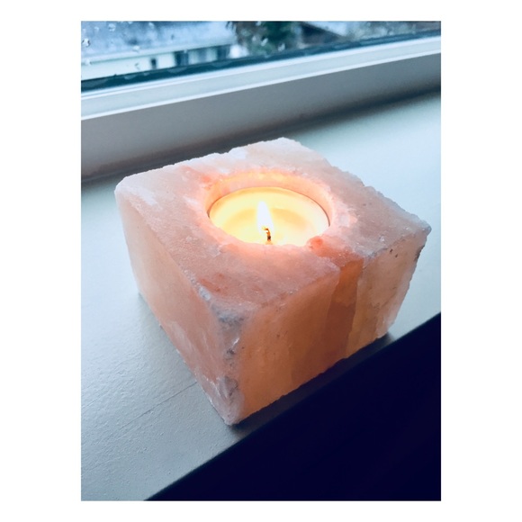 Pink Salt Tea-light Candle Holder - Picture 3 of 5